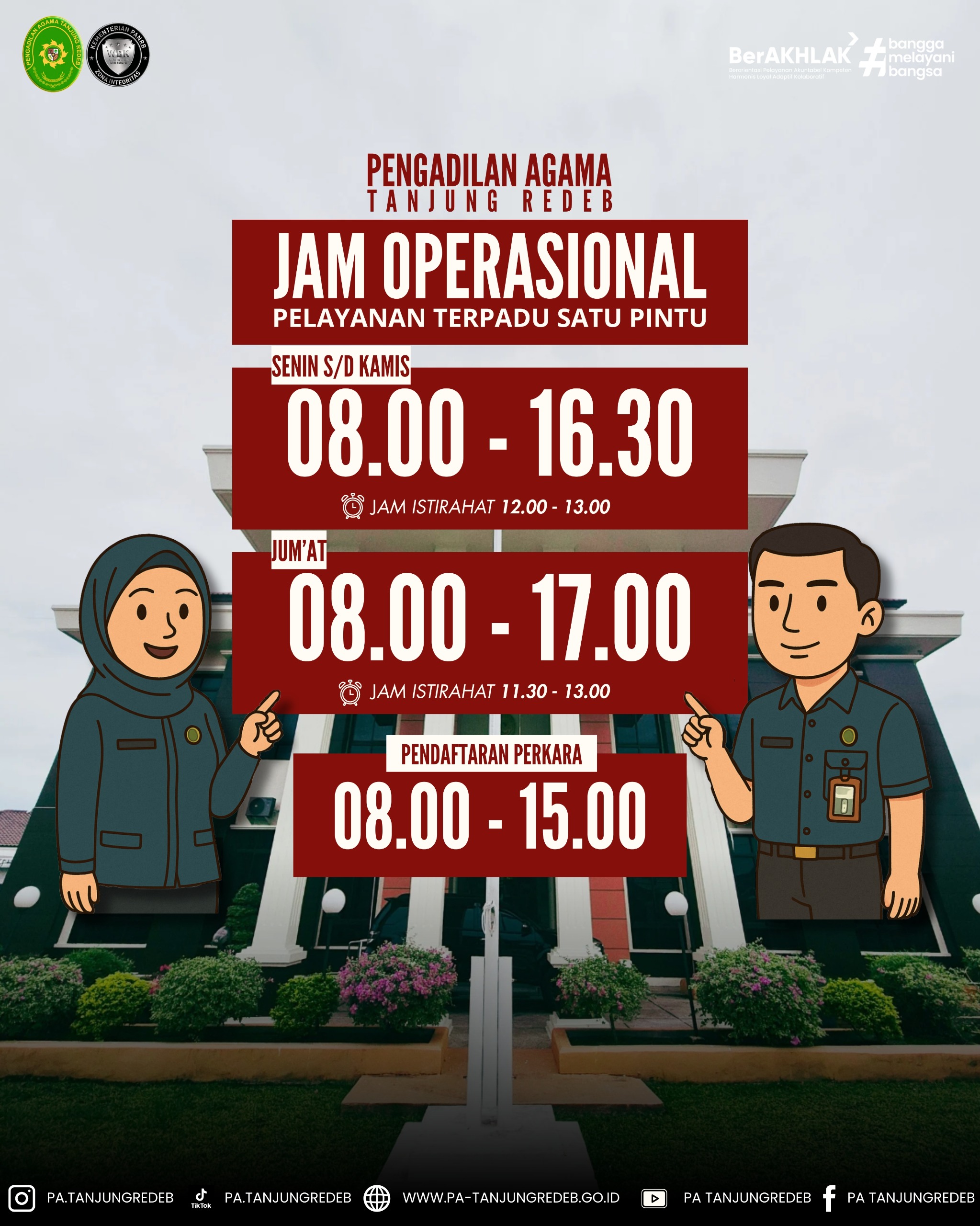 Jam Kerja PA Tanjung Redeb